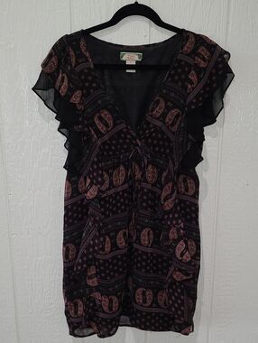 Flying Tomato Boho Paisley Mini Dress Size L